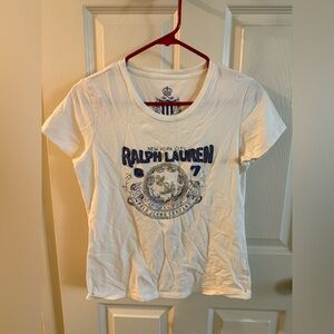 Ralph Lauren Cream Graphic Tee